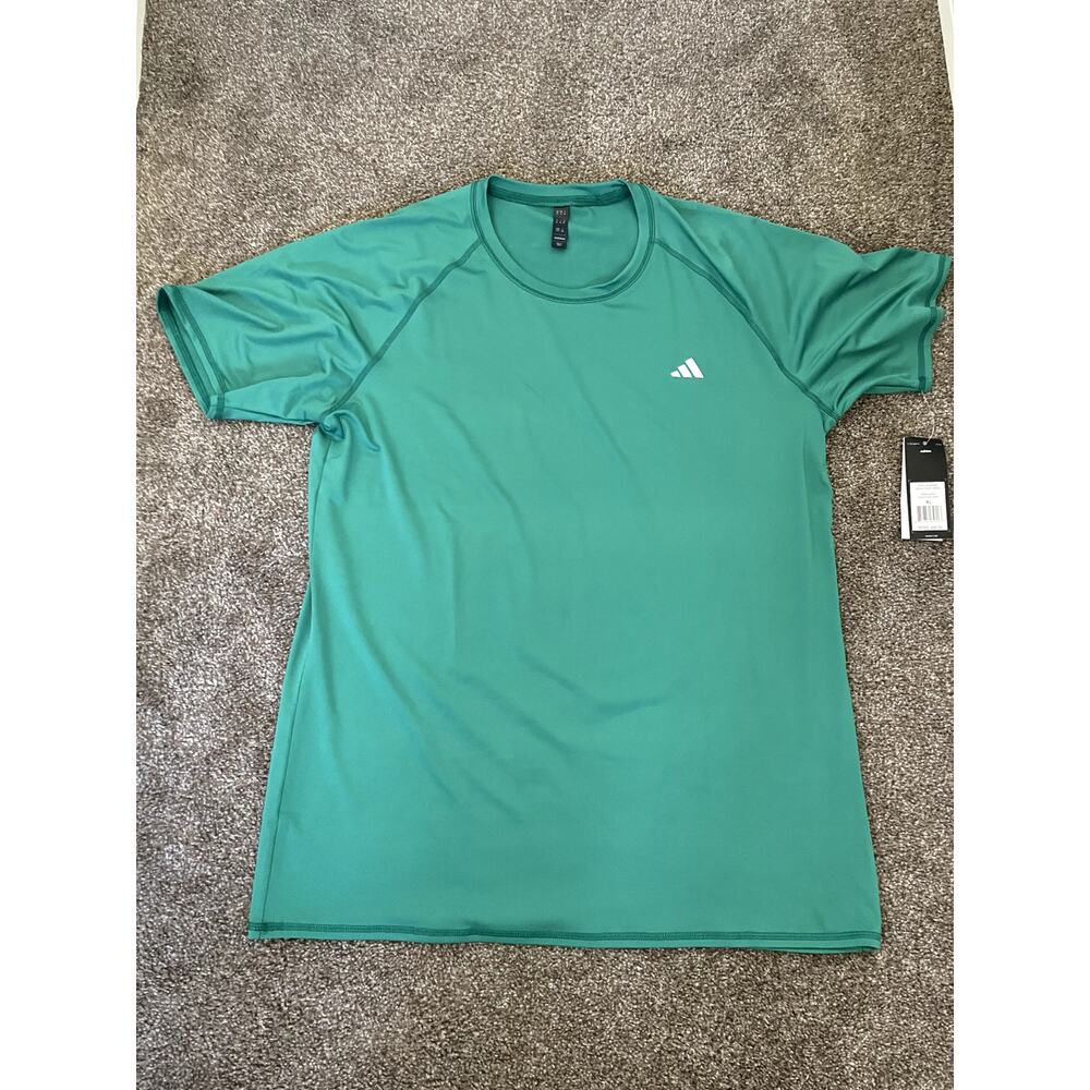 NWT Adidas Mens Short Sleeve sun Shirt Crew Court Green Advr0828 X-Large